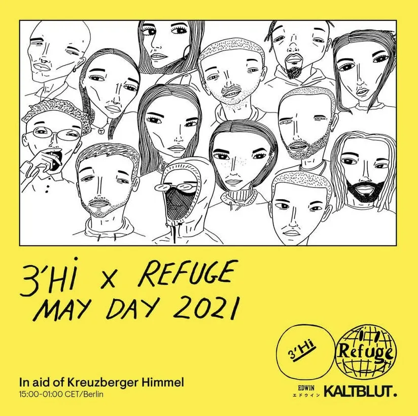 Refuge Worldwide, 3’Hi and Badly Drawn DJs team up for Berlin May Day takeover